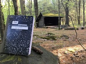 Journaling at a remote site at Five Rivers Environmental Center